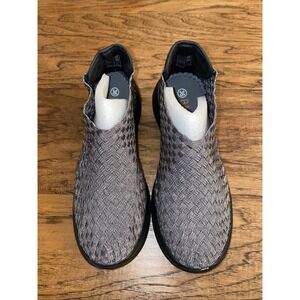 Bernie Mev Women's Woven Slip-On Comfort Shoes Gray EU 36 US 5